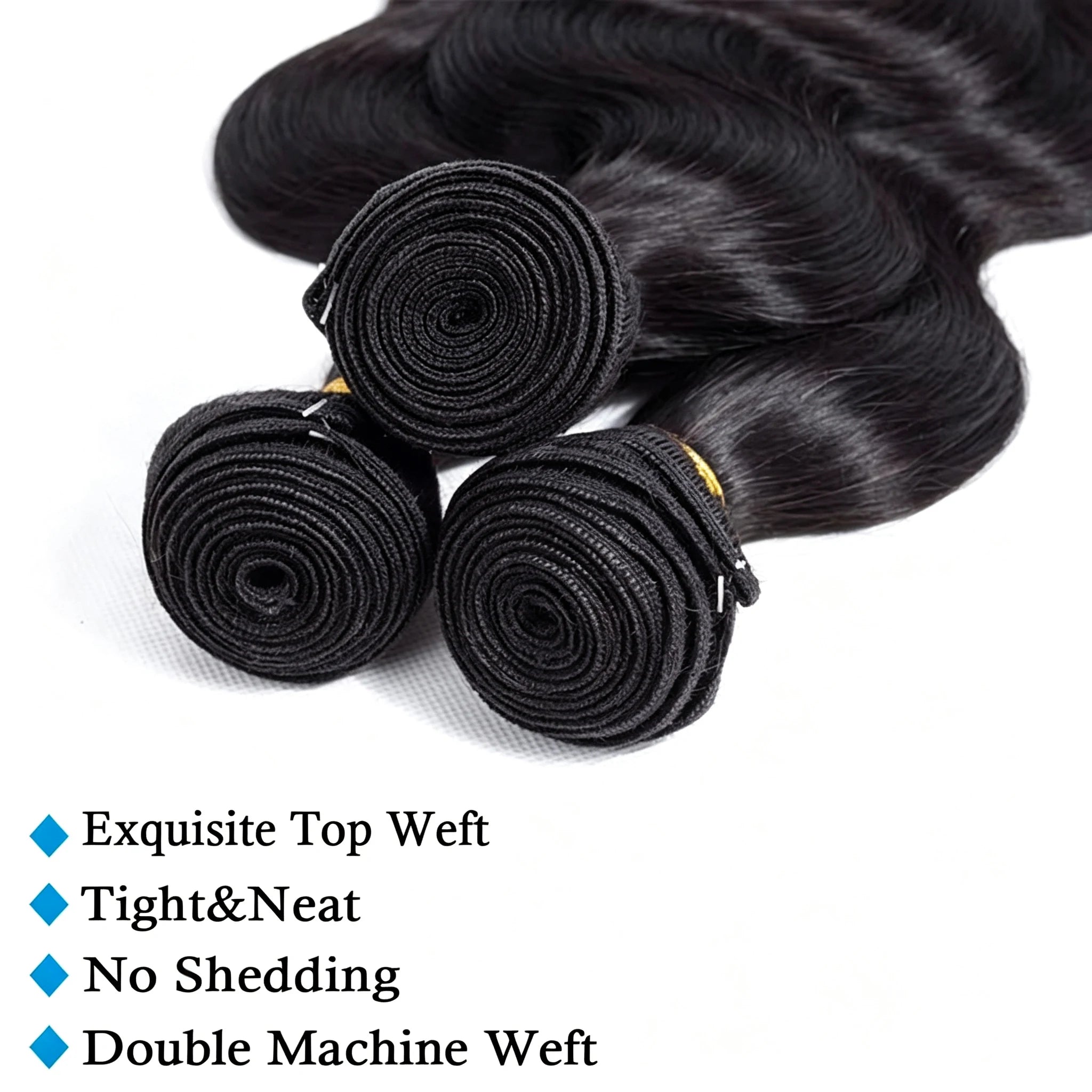 Body Wave Bundles Human Hair 1 2 3 Bundles Natural Black Color Brazilian Virgin Weave Bundles Human Hair Extensions For Women