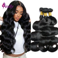 Body Wave Bundles Human Hair 1 2 3 Bundles Natural Black Color Brazilian Virgin Weave Bundles Human Hair Extensions For Women