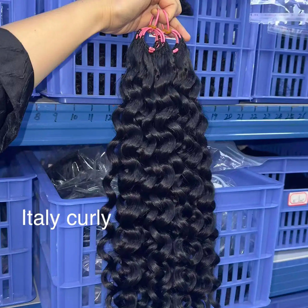 Raw Crochet Hair Unprocessed Indian Virgin Remy Hair Extension Feathering Tip Crochet Braiding Natural 100% Human Hair Bundle