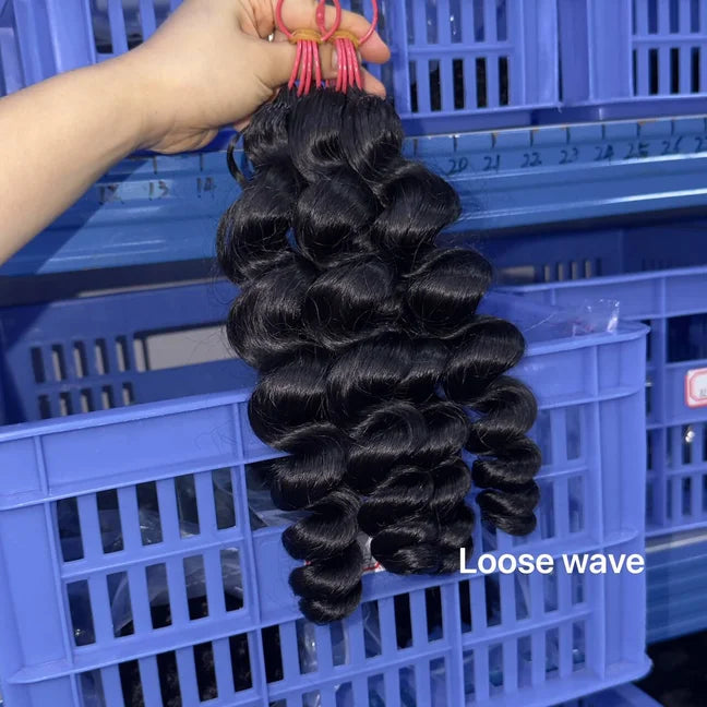 Raw Crochet Hair Unprocessed Indian Virgin Remy Hair Extension Feathering Tip Crochet Braiding Natural 100% Human Hair Bundle