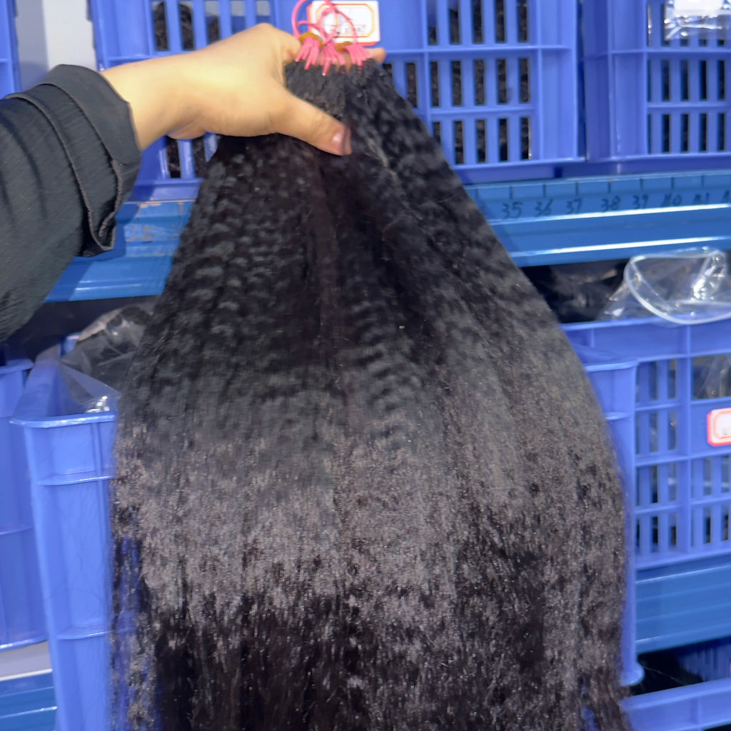 Raw Crochet Hair Unprocessed Indian Virgin Remy Hair Extension Feathering Tip Crochet Braiding Natural 100% Human Hair Bundle