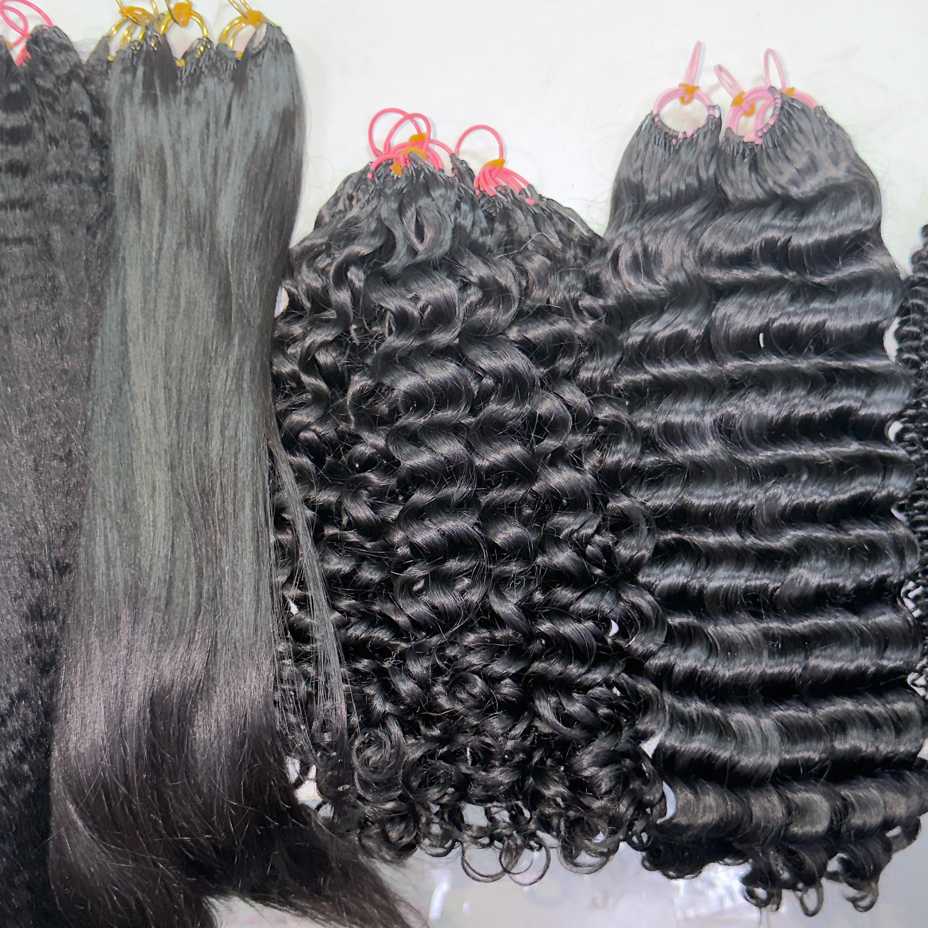 Raw Crochet Hair Unprocessed Indian Virgin Remy Hair Extension Feathering Tip Crochet Braiding Natural 100% Human Hair Bundle