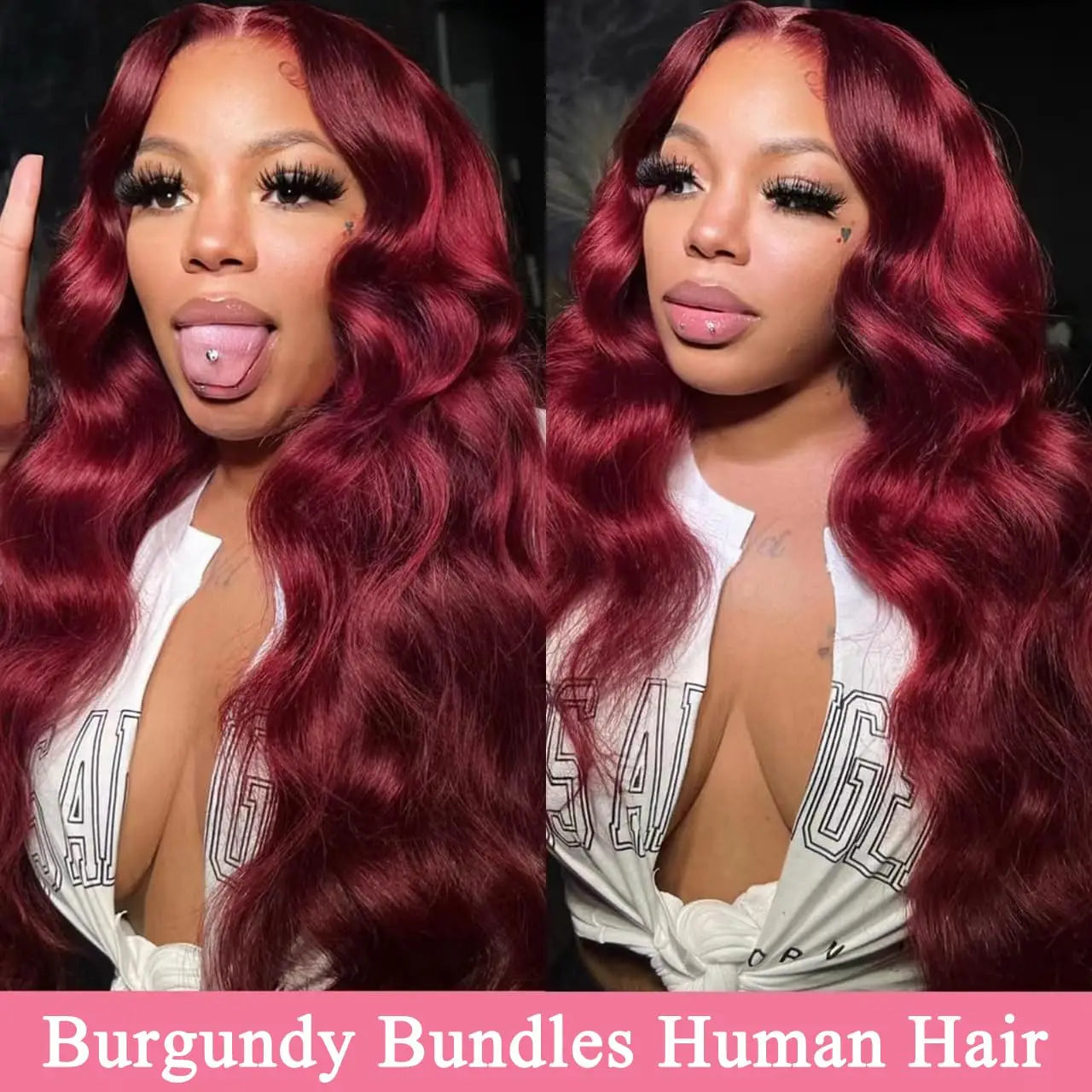 Burgundy 99J Human Hair Bundles 12A 100% Brazilian Raw Human Hair Bundles Quick Weave Double Weft For Women Hair Extensions
