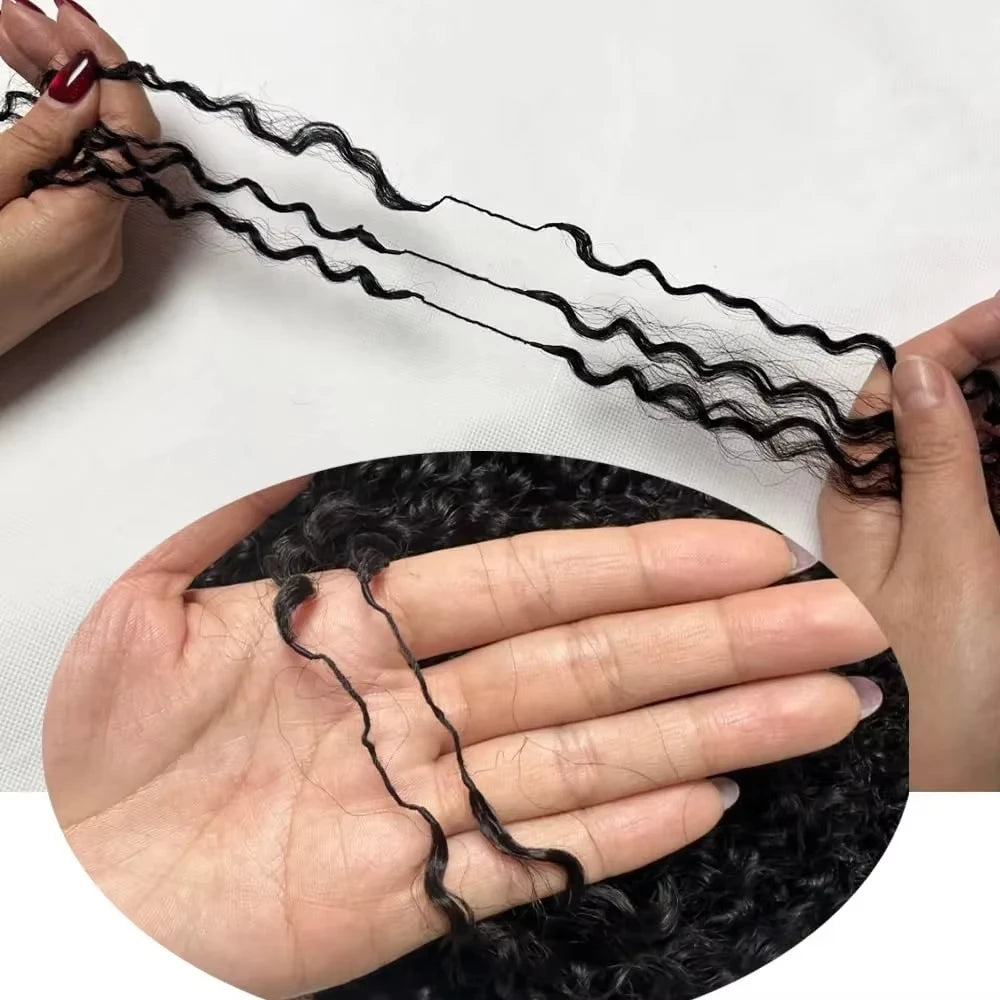 Burmese Curly Crochet Human Hair Feather Knotless Pre-Separated Crochet Hair Extensions Full Head Brazilian Hair For Women