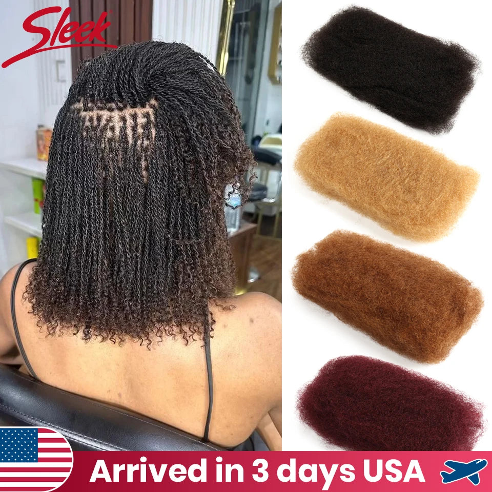 27 Blonde  QVR Afro Kinky Bulk Hair No Attachment For Man Afro Curly Bulk Human Hair Remy Dreadlock Natural Color Braids Hair