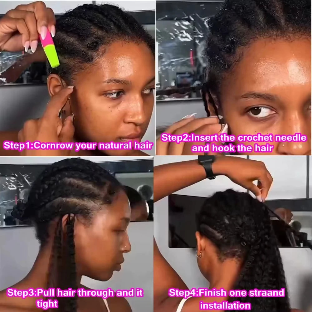 Burmese Curly Crochet Human Hair Feather Knotless Pre-Separated Crochet Hair Extensions Full Head Brazilian Hair For Women