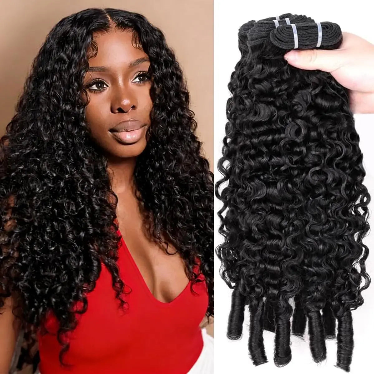 Sleek BURMESE CURLY Human Hair Bundles For Women 30 Inch Natural Black Single Bundles Burmese Curly Bundles Human Hair