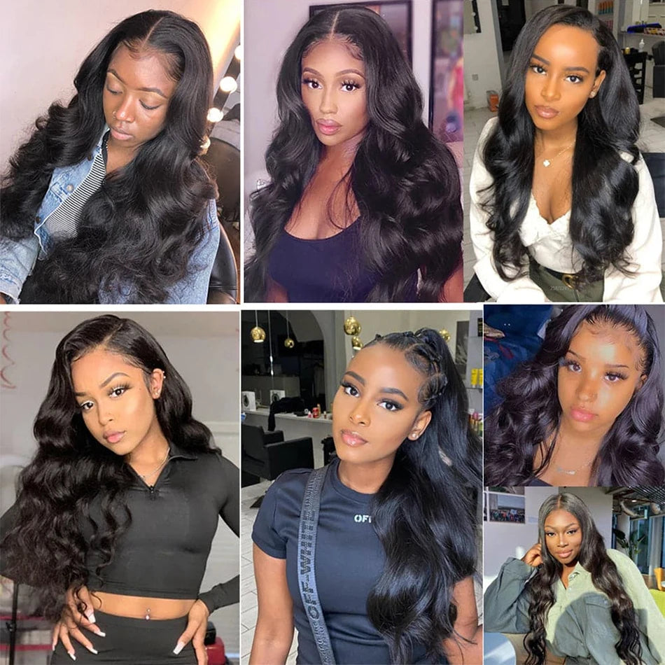Body Wave Bundles Human Hair Brazilian Weaving Hair Glueless Weave Black 3 4 Bundles Deal Natural 30 Inch Bundle Hair Extensions