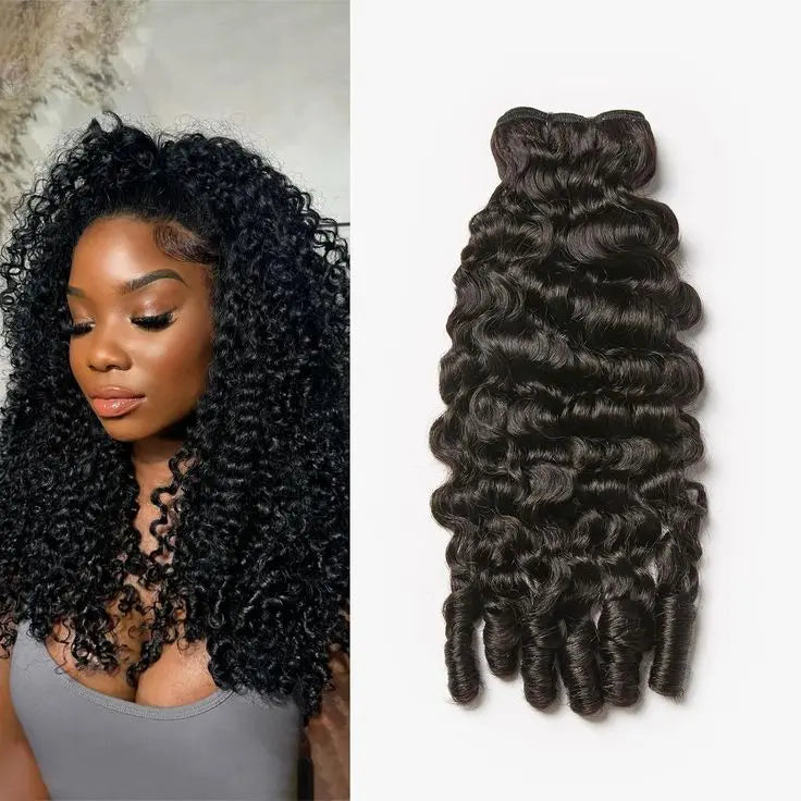 Sleek BURMESE CURLY Human Hair Bundles For Women 30 Inch Natural Black Single Bundles Burmese Curly Bundles Human Hair