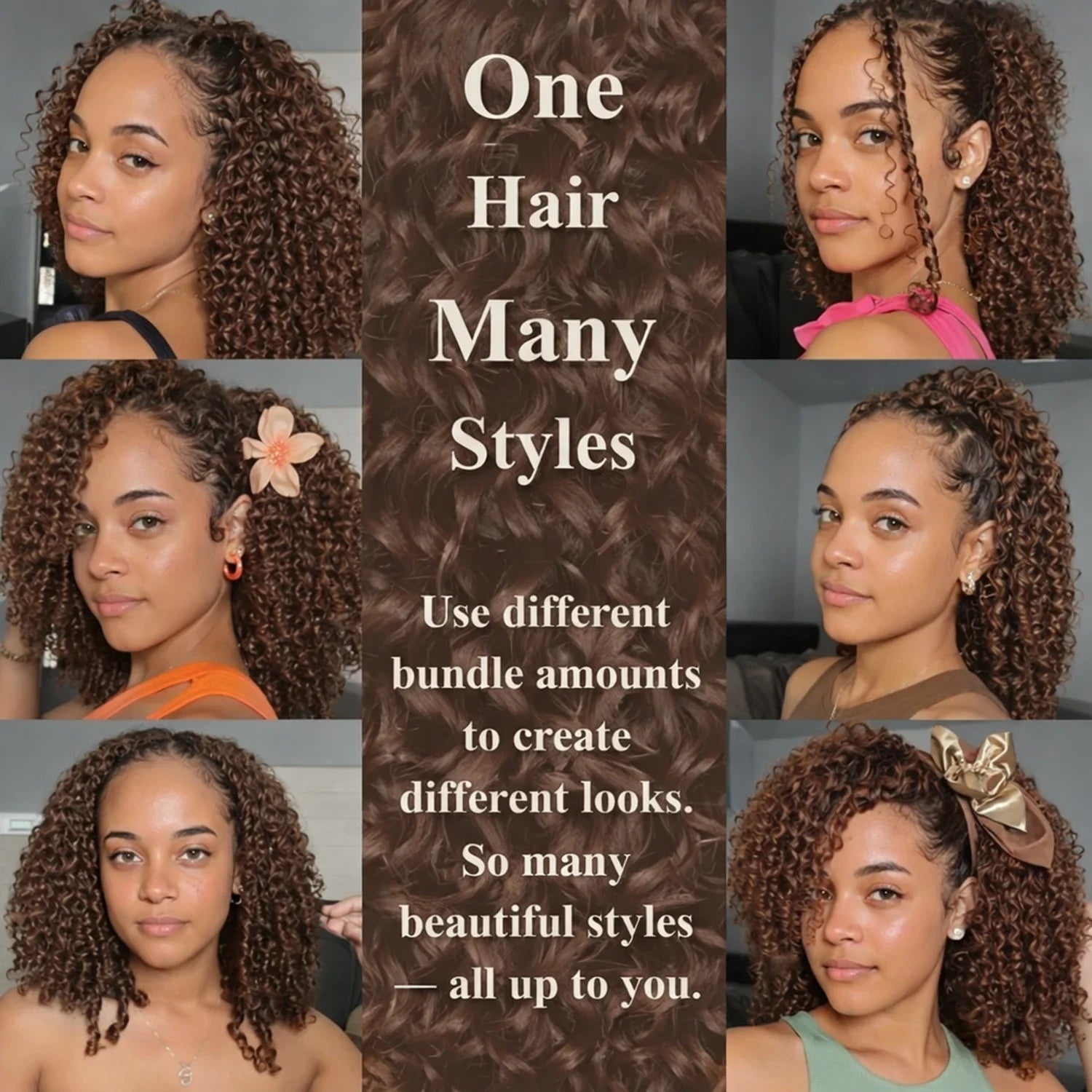 12A Dark Brown Feather Crochet Human Hair Extension For Braid Water Wave Pre-Separated Knotless #4 Color Curly Crochet Hair