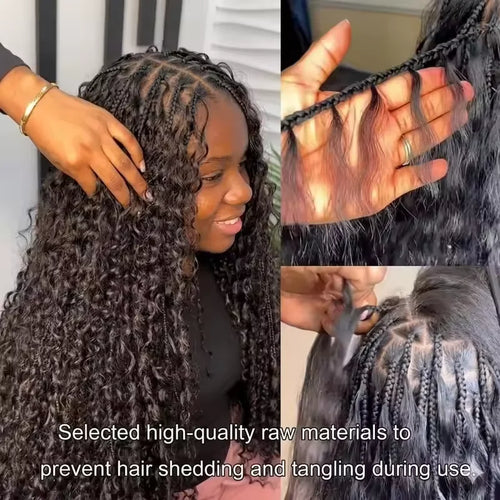3/4 Bundles Human Braiding For Boho Braids Burmese Curly Bundles Human Hair For Bohemian Knotless Braids Curly Crochet Hair Exte