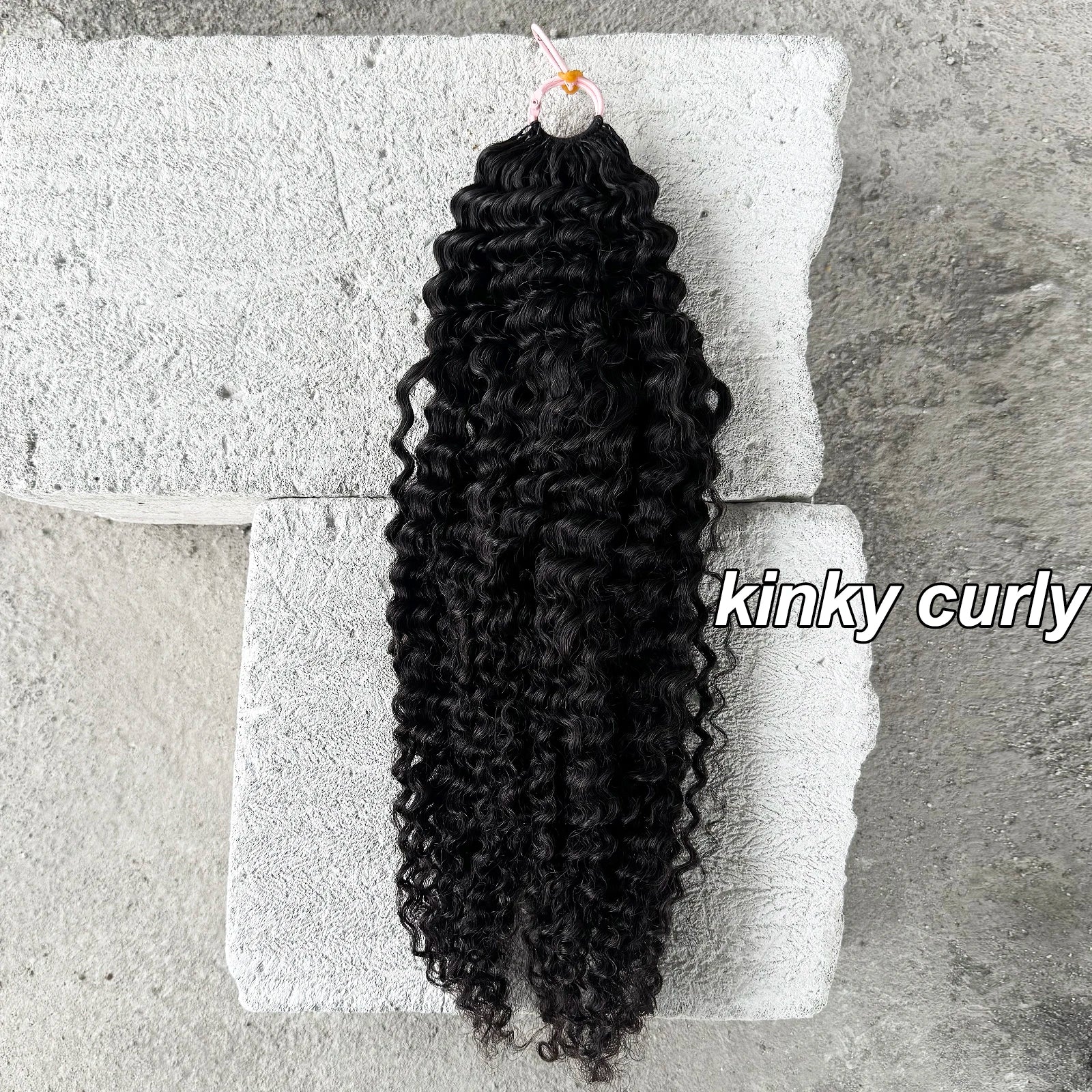 Feather Crochet Human Hair Pre-Separated Curly Bulk Hair for Braiding Human Hair Knotless Crochet Hair Extensions 14-18inch